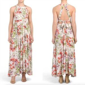 Abel the Label NEW Vienna Orchid Halter Neck Floral Maxi Dress / Size XS / NWT